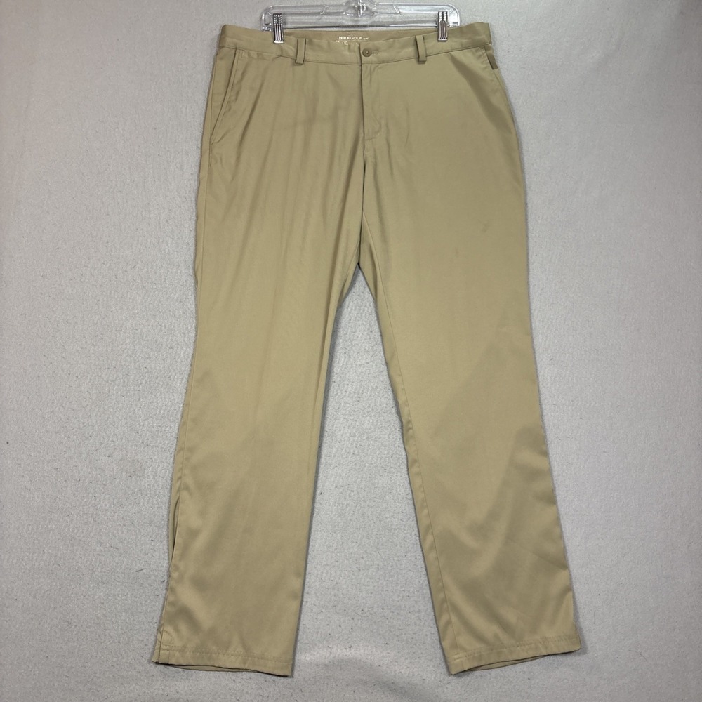 Nike Golf‎ Pants Mens Size 36x32 Tan Chino Performance Dri Fit Outdoor Casual